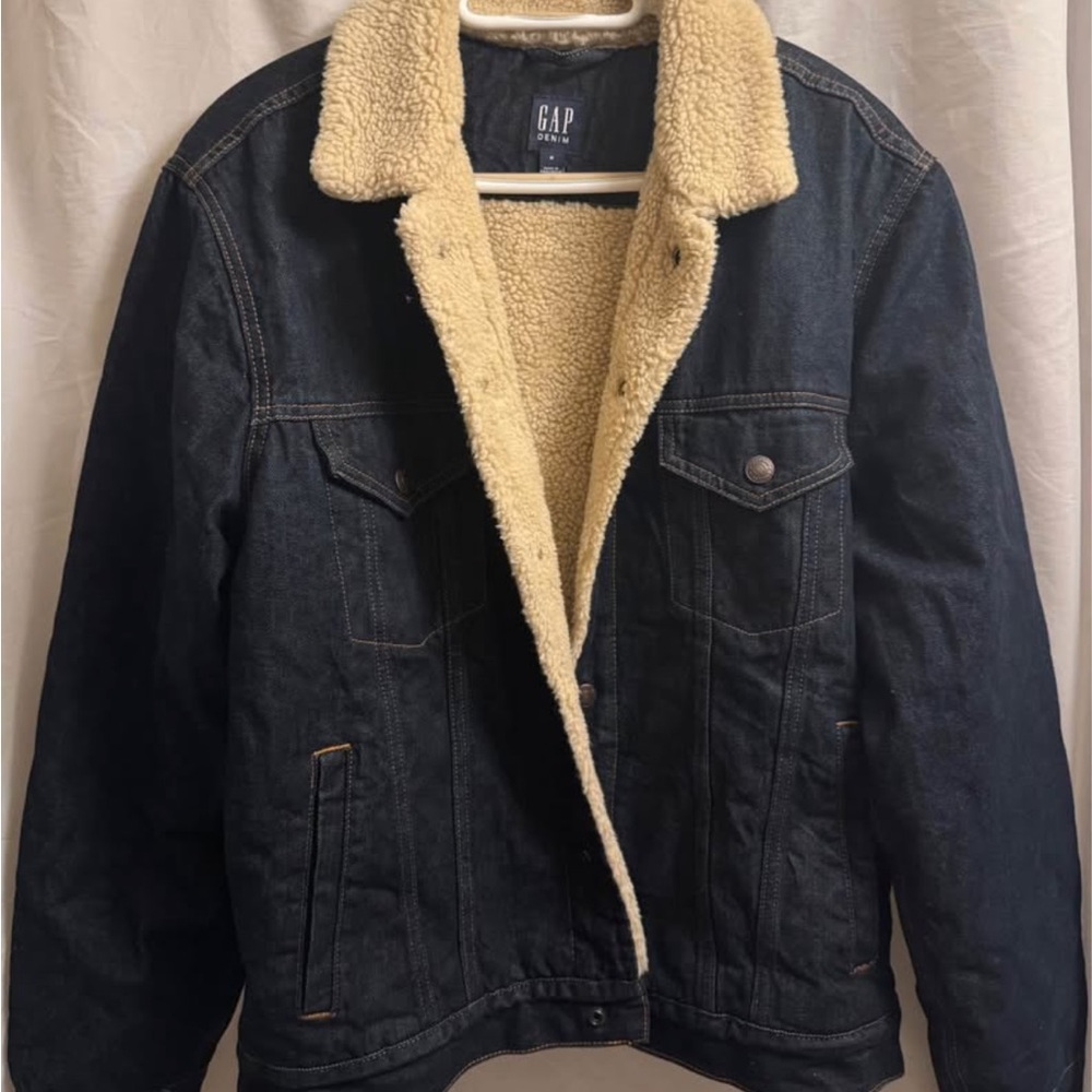 Gap Denim Sherpa Trucker Jacket (Size M)
